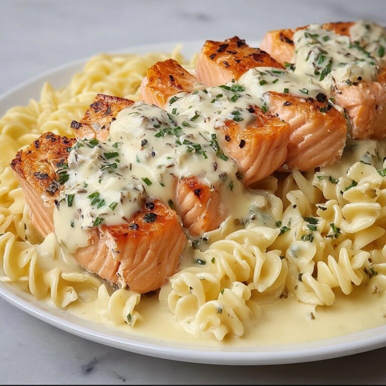 Creamy Garlic Butter Salmon Pasta Recipe