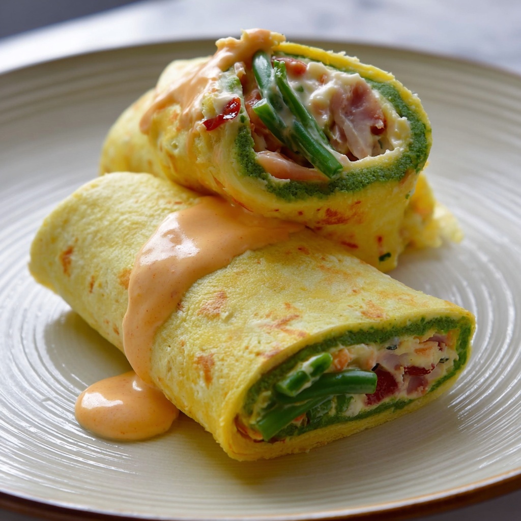 Effortless Veggie Omelette Roll Recipe - Recipe Image