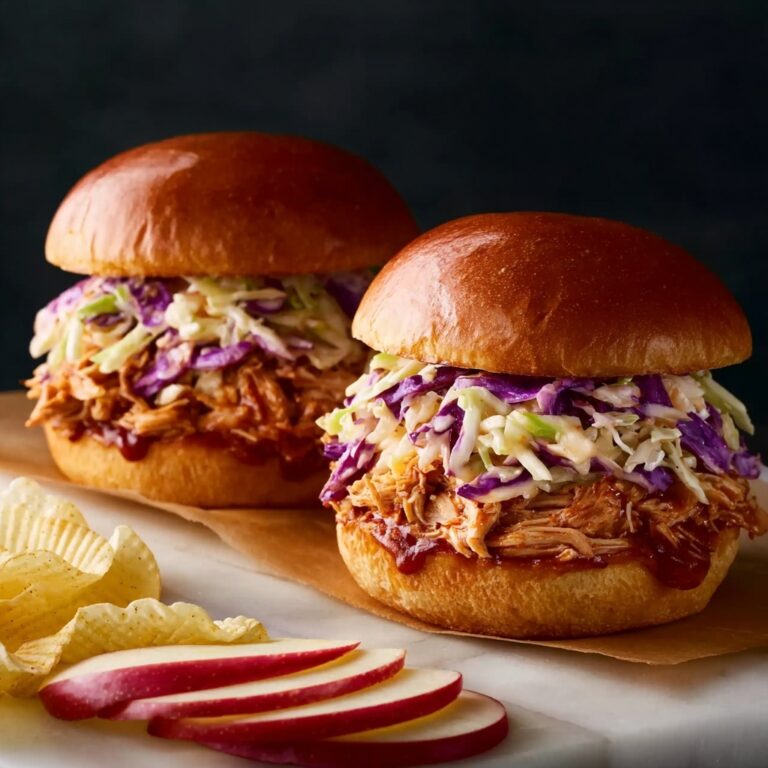 Crockpot BBQ Pulled Chicken Sandwiches Recipe