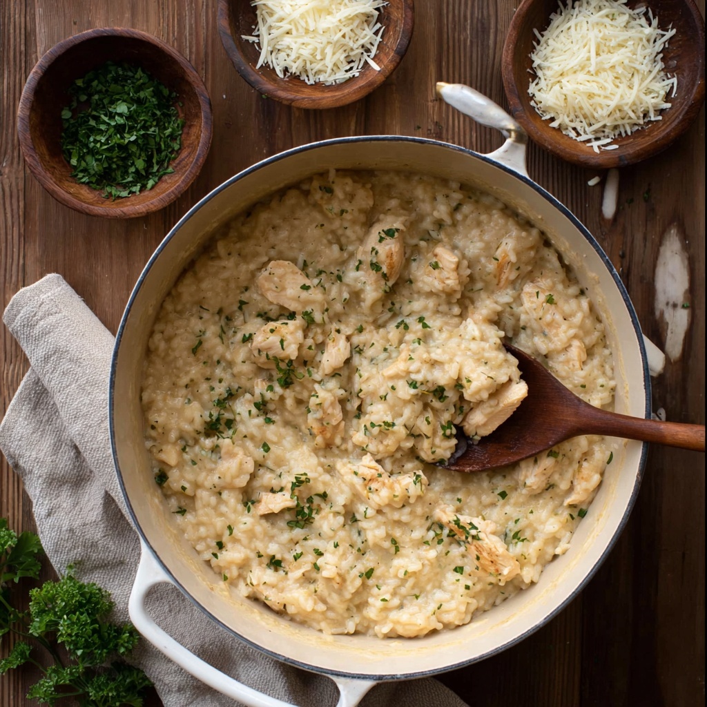 Garlic Parmesan Chicken and Rice Recipe - Recipe Image