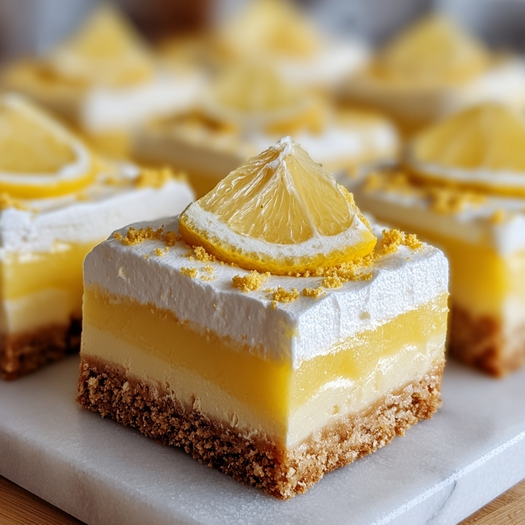 Zesty Lemon Cream Squares Recipe - Recipe Image