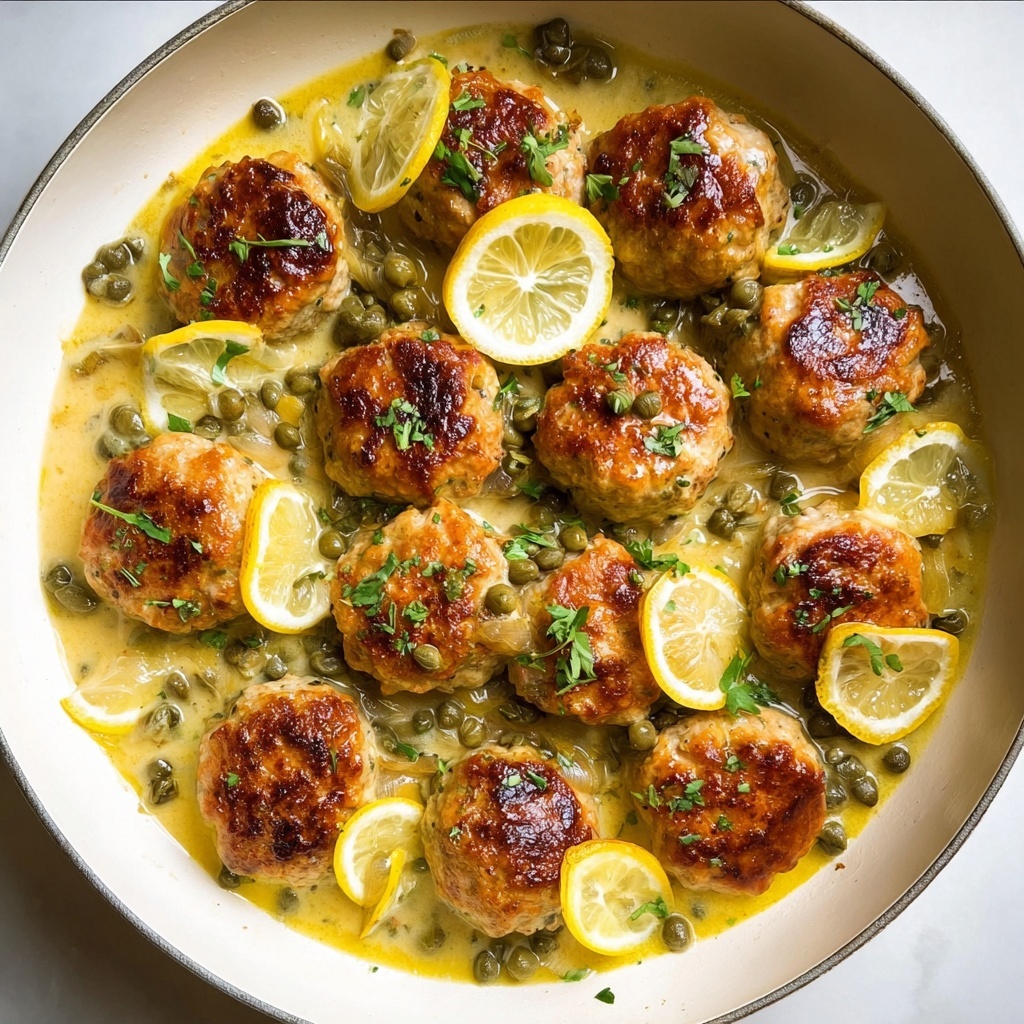 Chicken Piccata Meatballs Recipe - Recipe Image