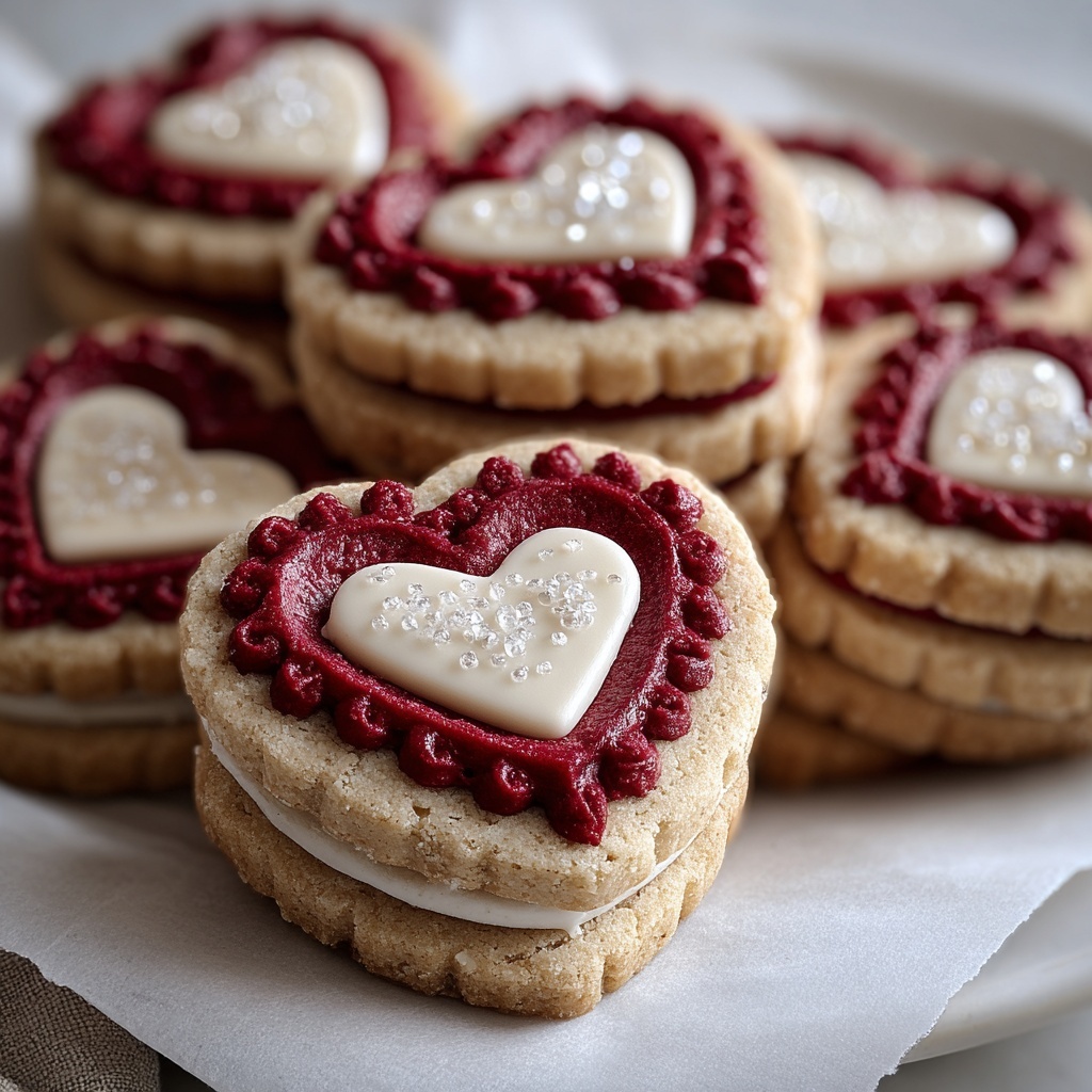 Red Velvet Linzer Cookies Recipe - Recipe Image