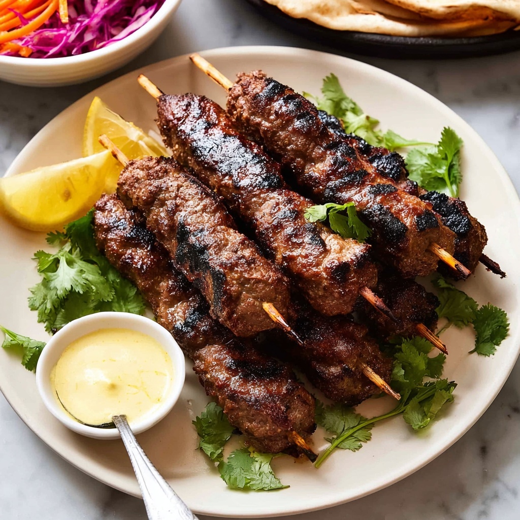 Lamb Koftas with Yoghurt Dressing Recipe - Recipe Image