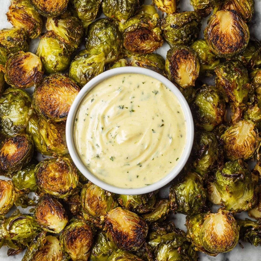 Crispy Brussels Sprouts with Dijon Aioli Recipe - Recipe Image