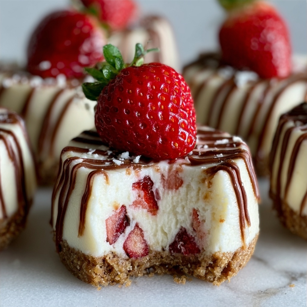 White Chocolate Strawberry Cheesecake Bites Recipe - Recipe Image