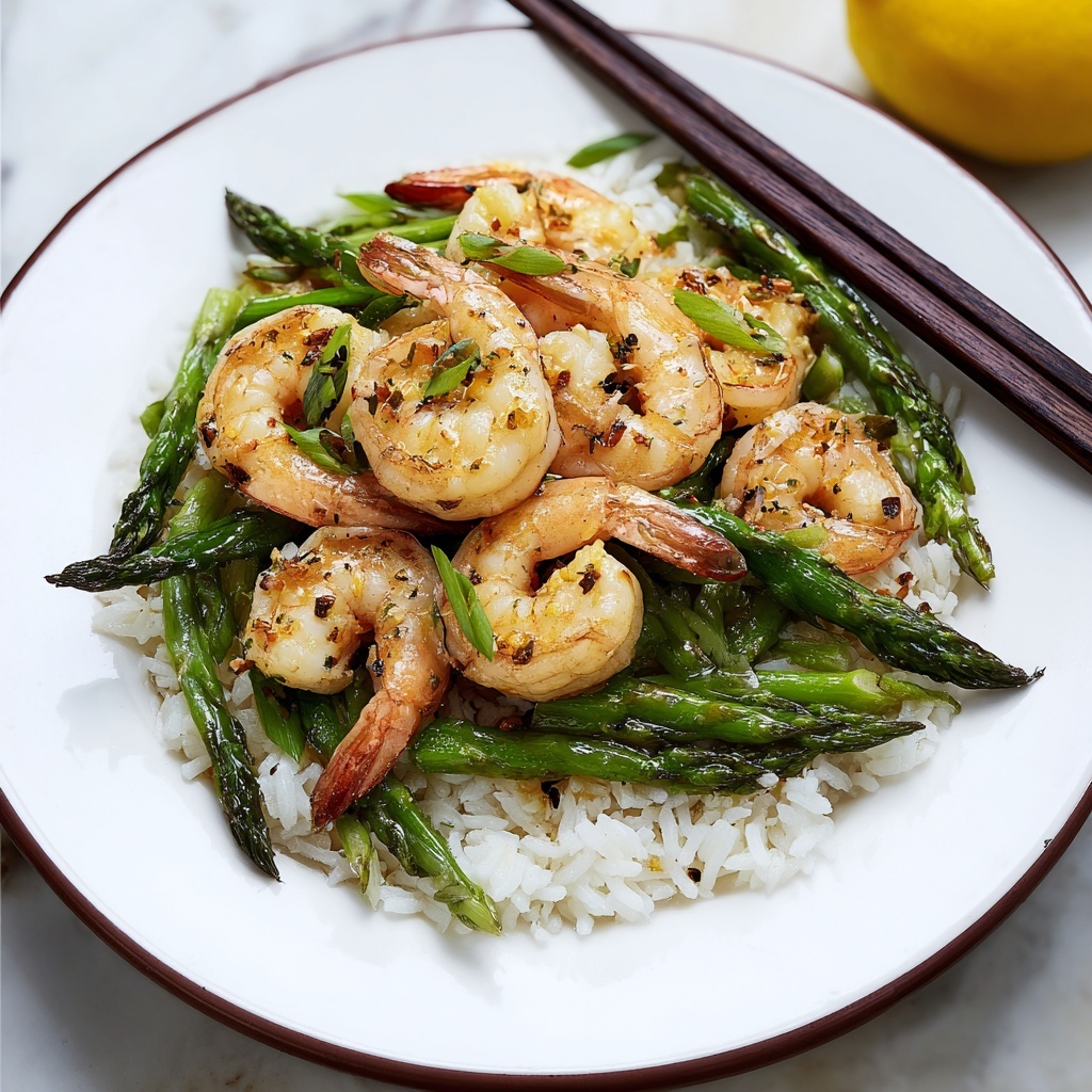 Shrimp and Asparagus Stir Fry with Lemon Sauce Recipe - Recipe Image