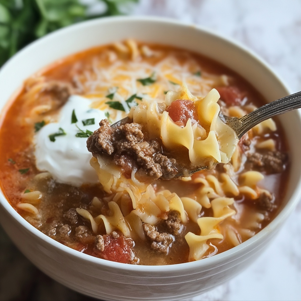 Slow Cooker Lasagna Soup Recipe - Recipe Image