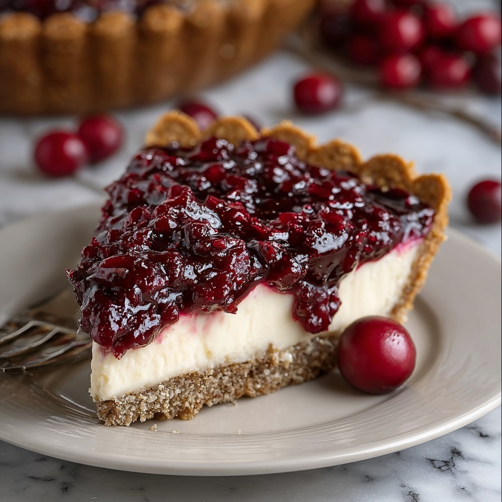 Cranberry Cheesecake Pie Recipe - Recipe Image