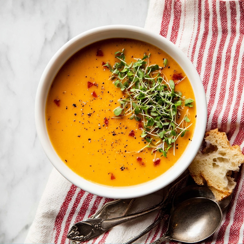Creamy Roasted Red Pepper Soup Recipe - Recipe Image