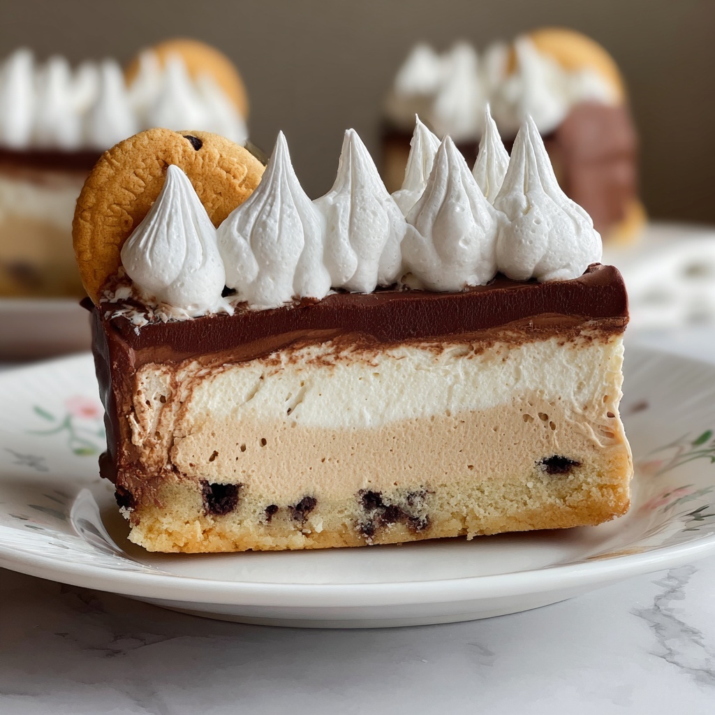 Brown Butter Chocolate Chip Cookie Cheesecake Bars Recipe - Recipe Image