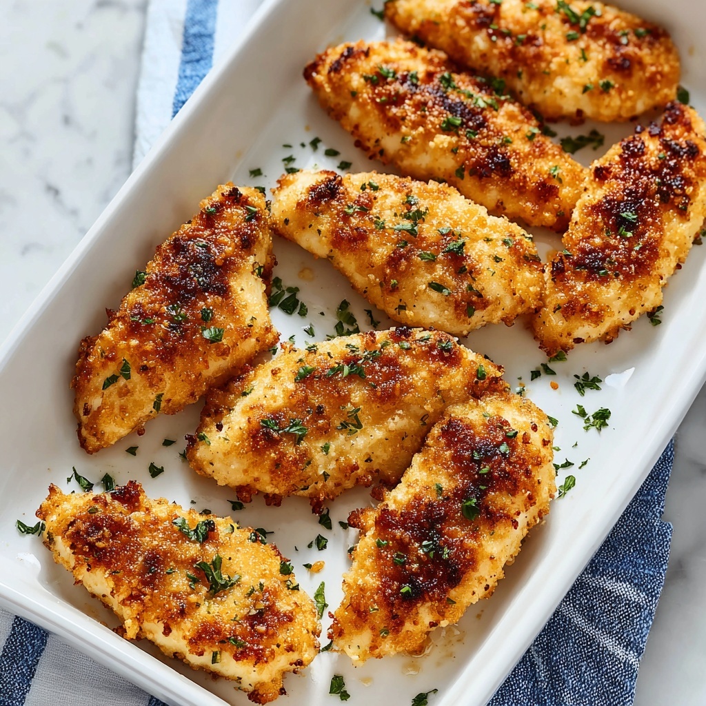Crispy Parmesan Ranch Chicken Tenders Recipe - Recipe Image
