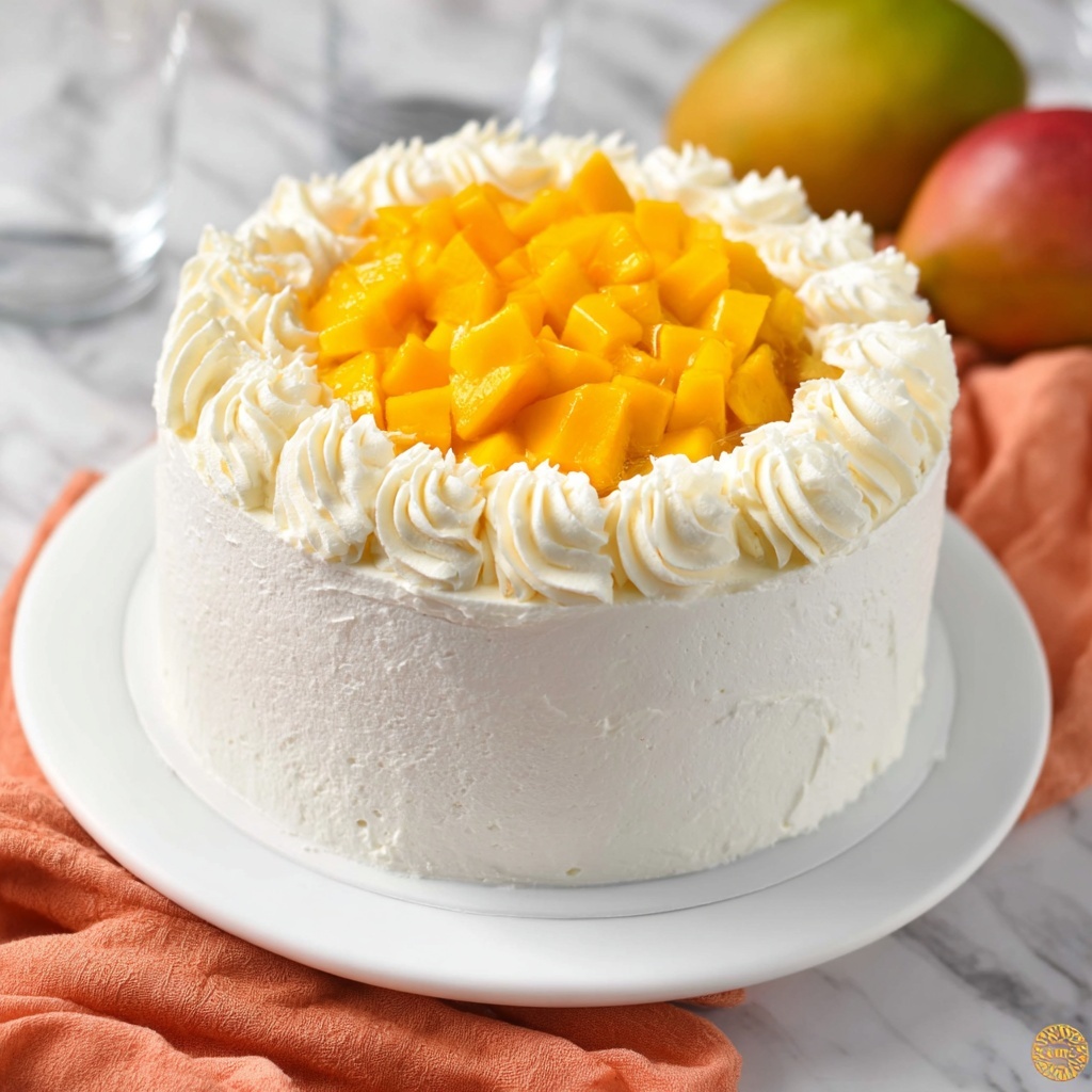 Mango Layer Cake – A Tropical Delight Recipe - Recipe Image