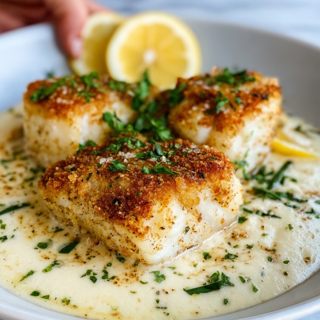 Baked Cod in Coconut Lemon Cream Sauce Recipe - Recipe Image