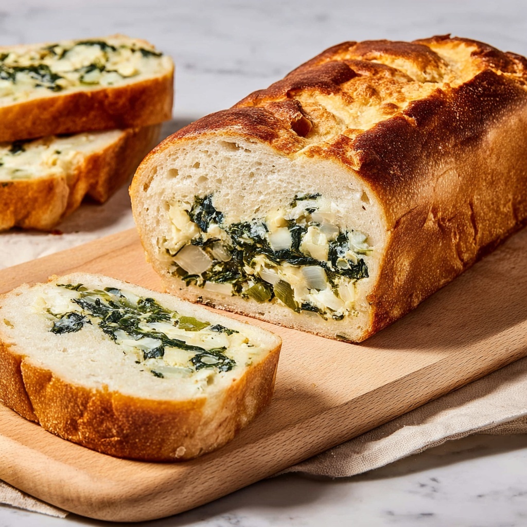 Spinach Cheese Stuffed Bread Recipe - Recipe Image