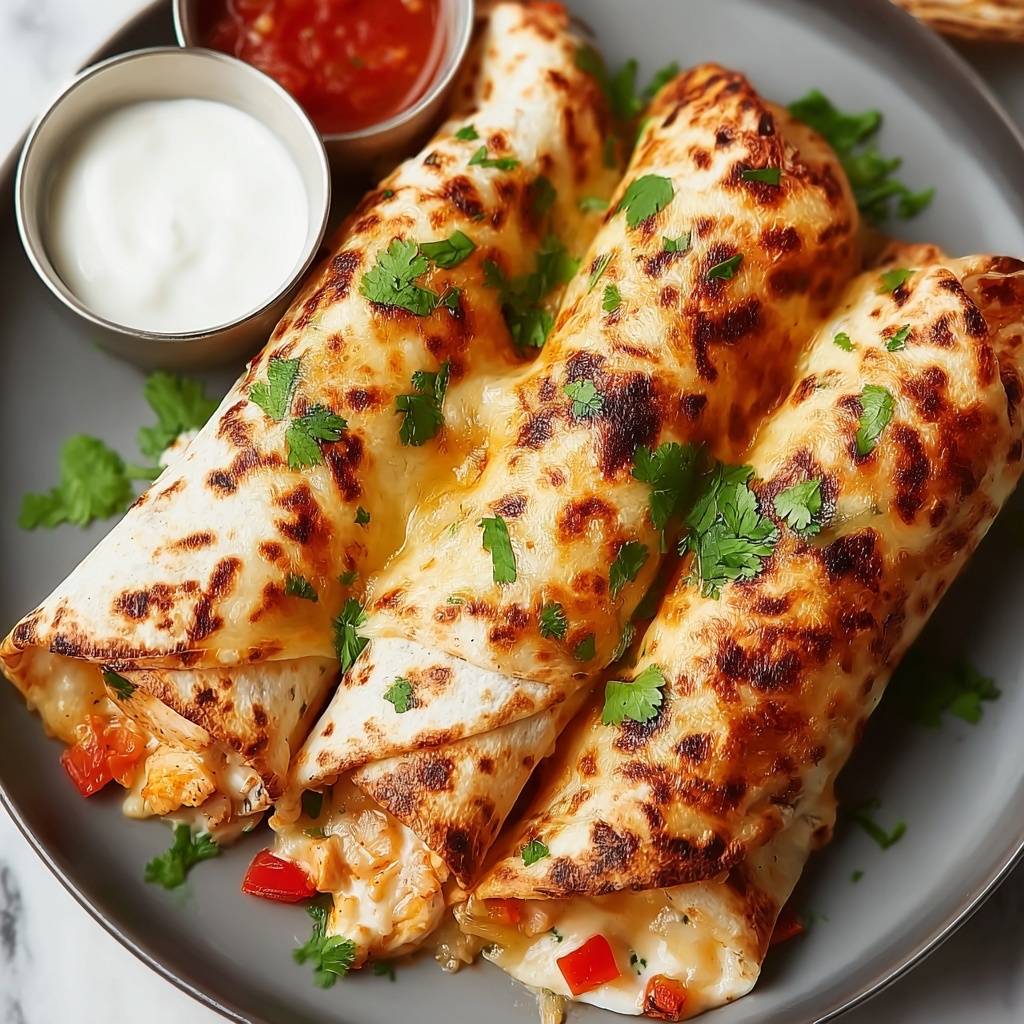 Baked Chicken Chimichangas: Easy and Delicious Recipe - Recipe Image
