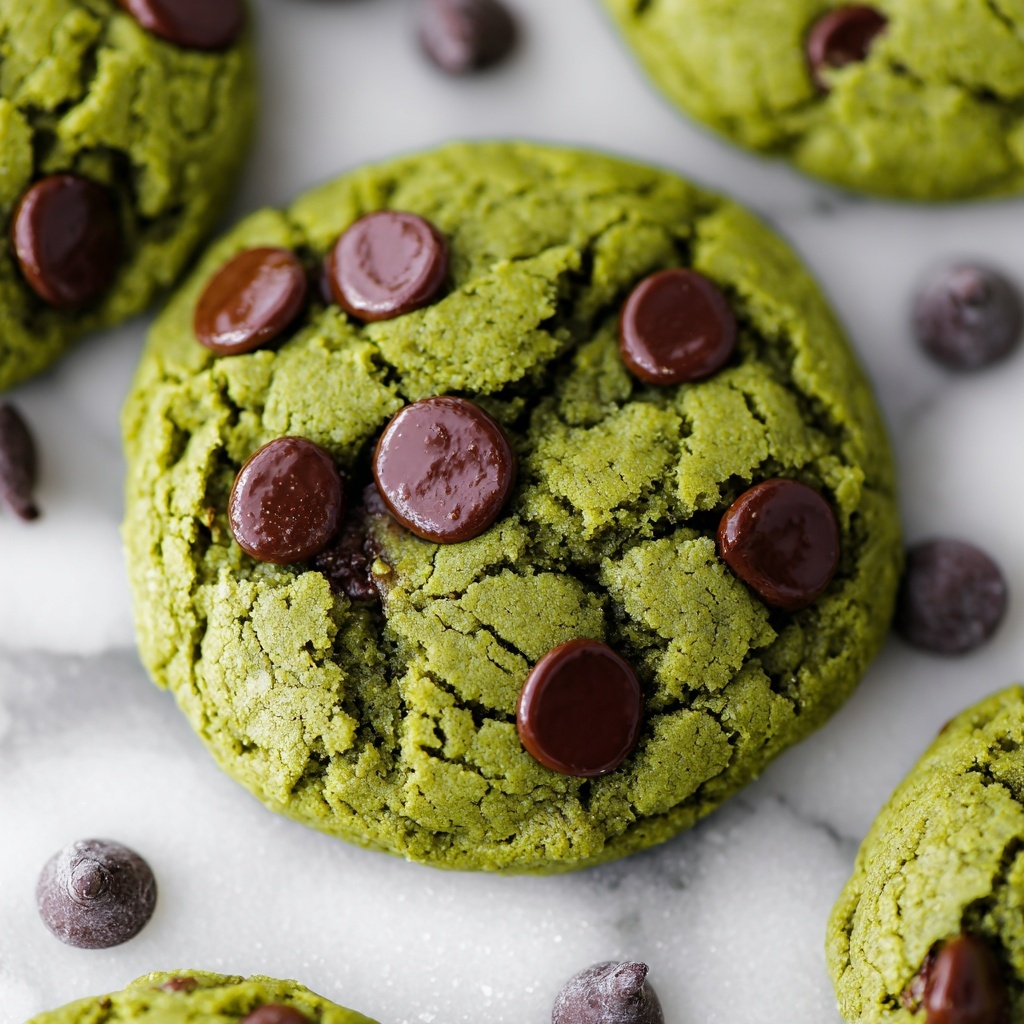 Matcha Chocolate Chip Cookies Recipe - Recipe Image