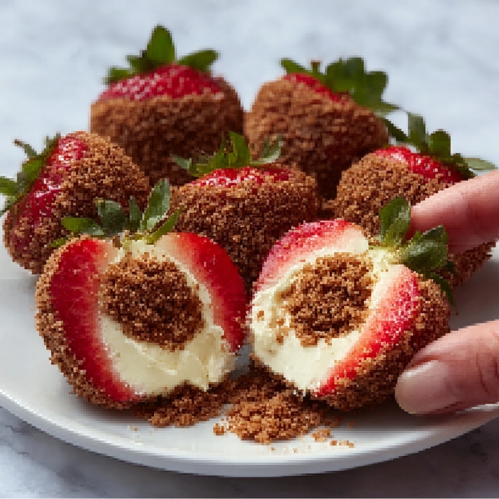 Cookie Butter Cheesecake Stuffed Strawberries Recipe - Recipe Image