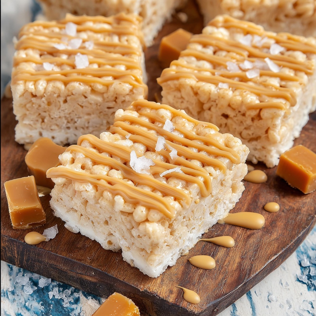 Salted Caramel Rice Krispie Treats Recipe - Recipe Image