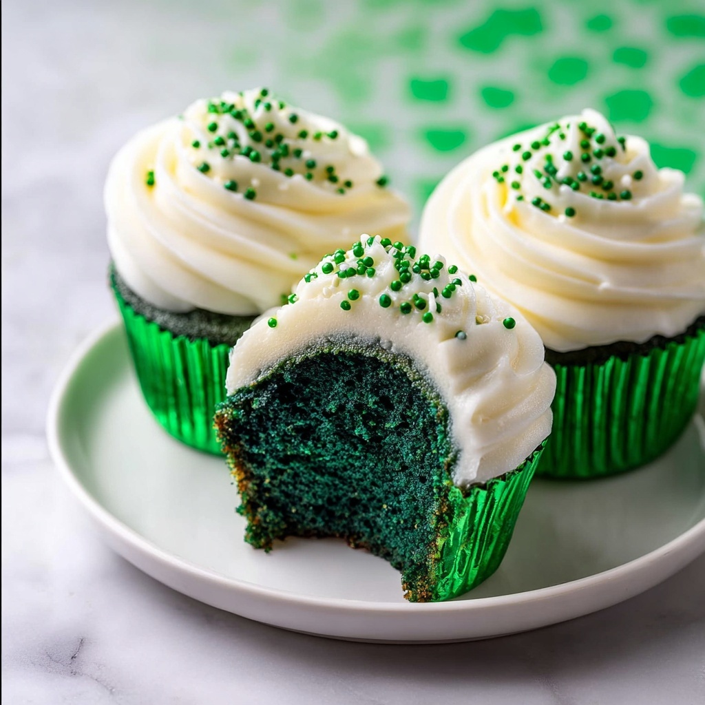 Green Velvet Cupcakes with Cream Cheese Frosting Recipe - Recipe Image
