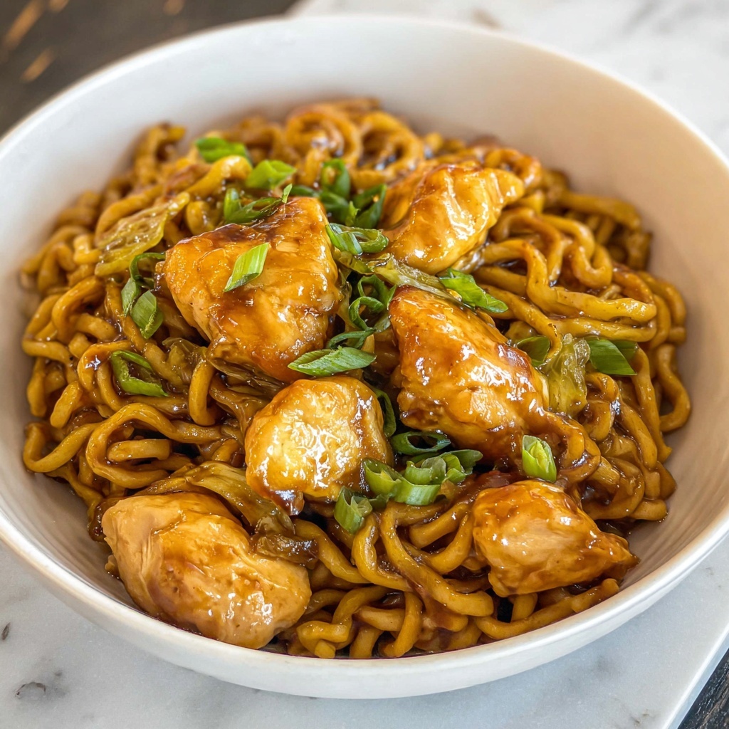 Huli Huli Chicken Noodles Recipe - Recipe Image