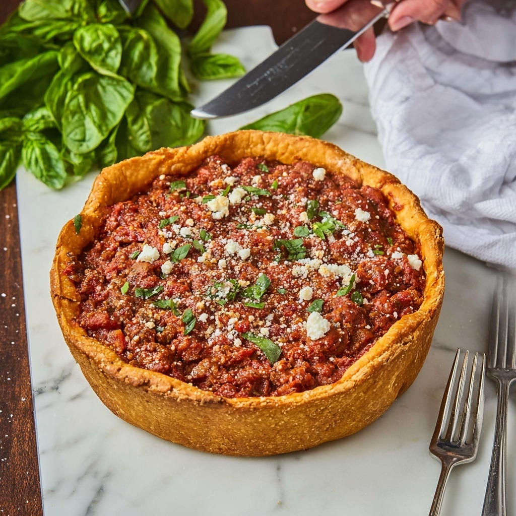 Slow Cooker Deep Dish Pizza Recipe - Recipe Image