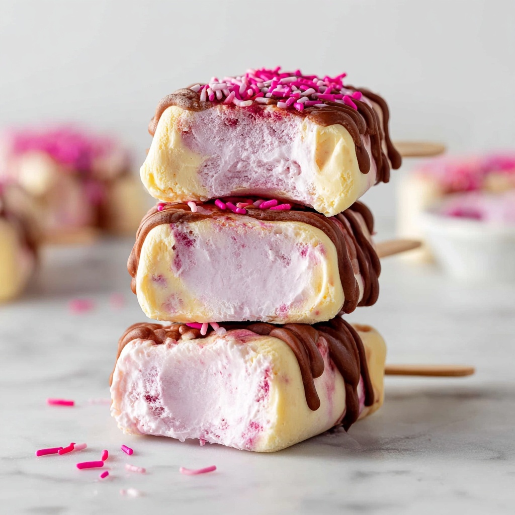 Vegan Raspberry Almond Magnum Ice Creams Recipe - Recipe Image