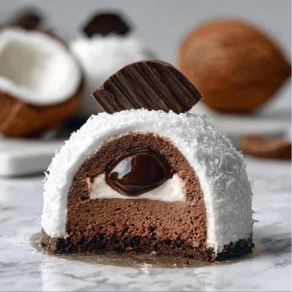 Coconut Domes with Chocolate Spread Recipe - Recipe Image