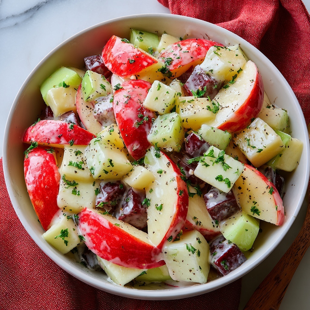 Apple Salad with Greek Yogurt, Cranberries, and Walnuts Recipe - Recipe Image