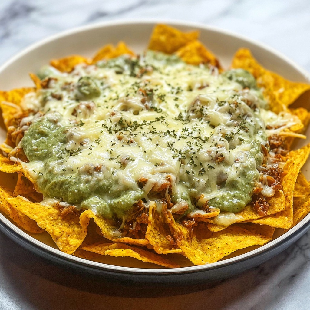 Green Chile and Extra Cheese Chilaquiles Recipe - Recipe Image