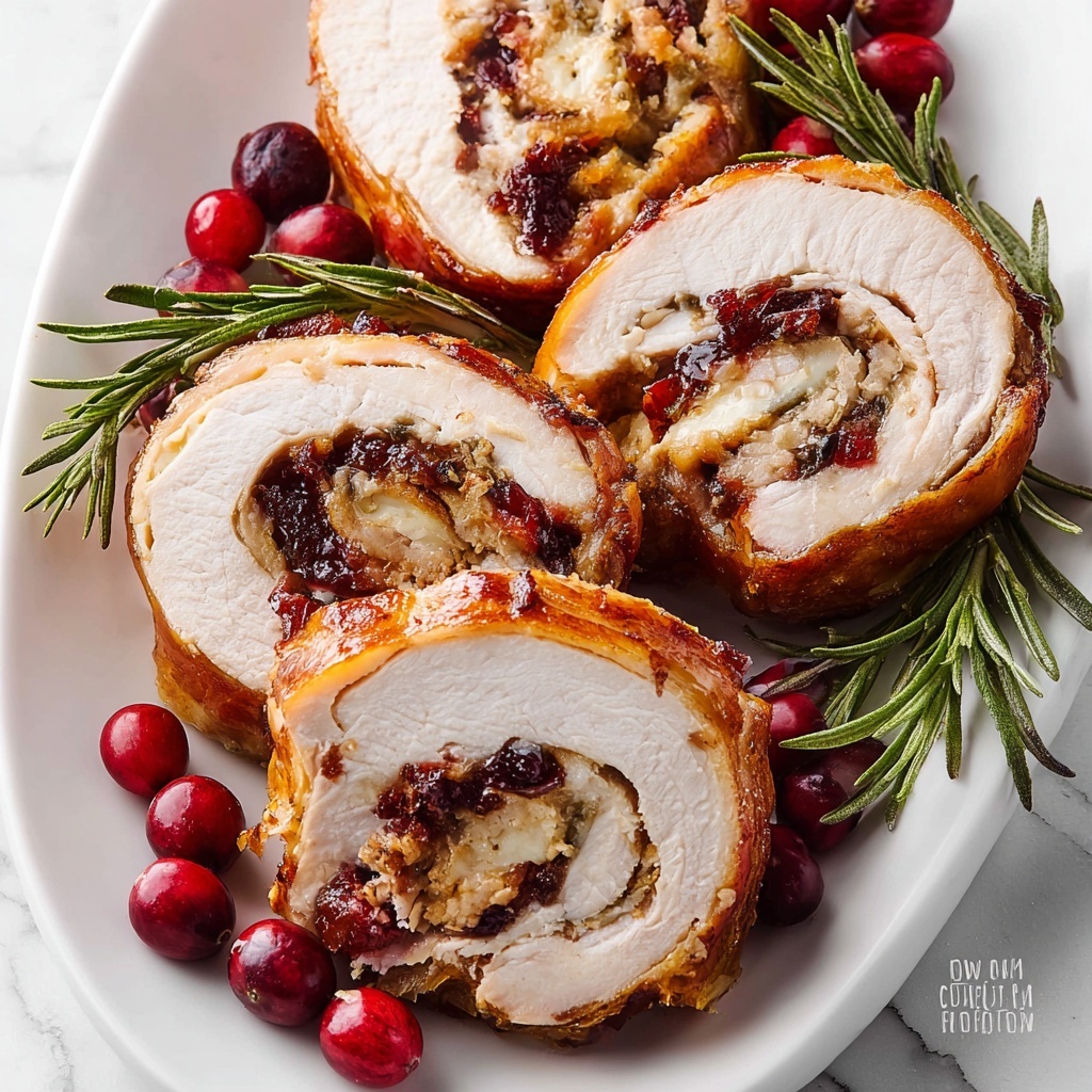 Turkey Roulade with Gruyere and Cranberries Recipe - Recipe Image