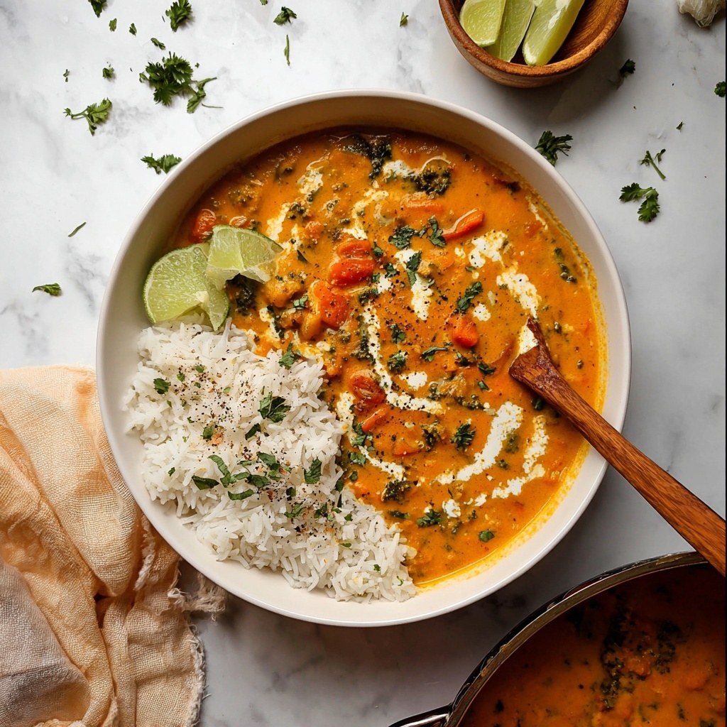 Pumpkin Curry with Coconut Milk and Fresh Vegetables Recipe - Recipe Image