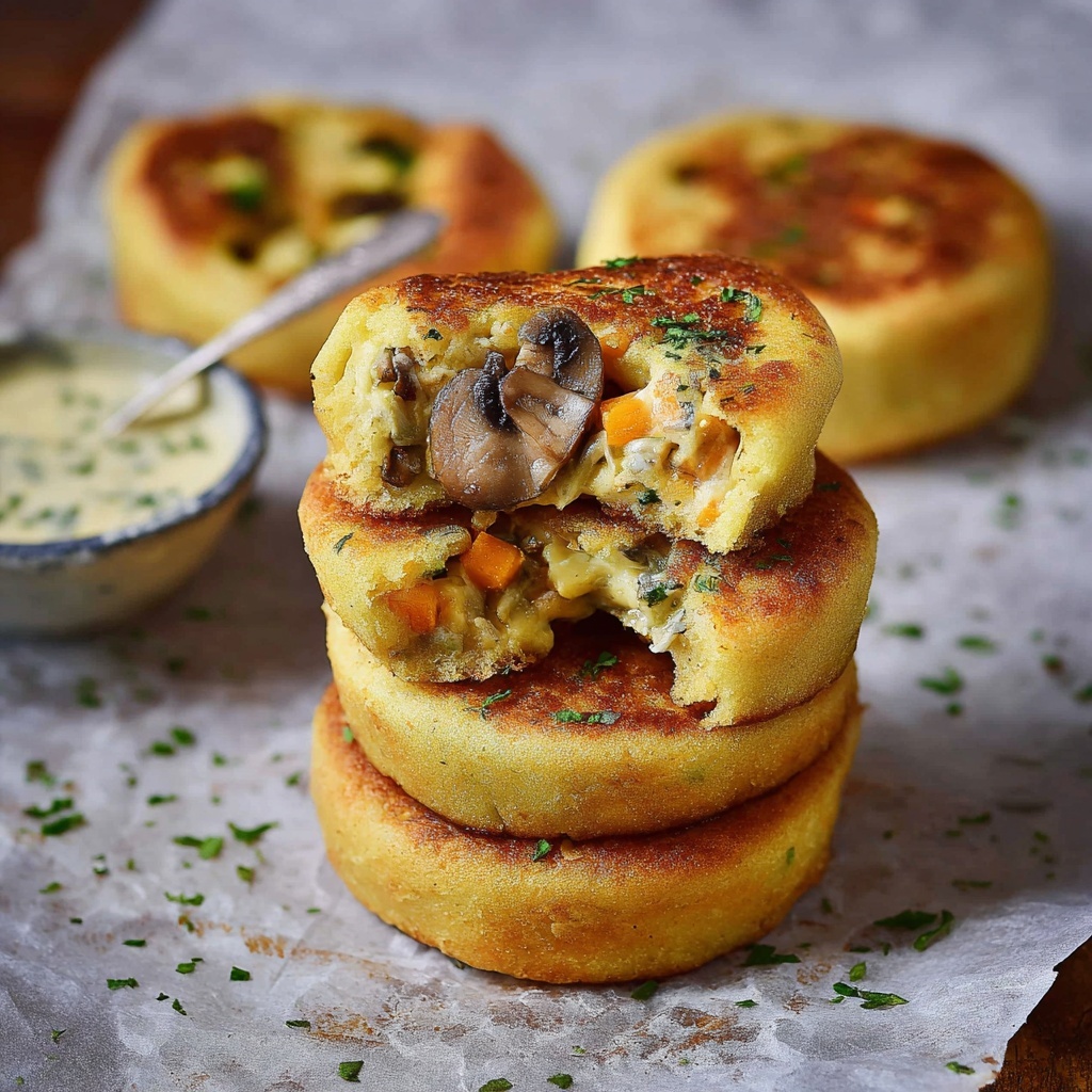 Vegan Stuffed Potato Cakes Recipe - Recipe Image