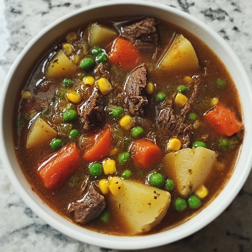 Mom’s Old Fashioned Vegetable Beef Soup Recipe - Recipe Image