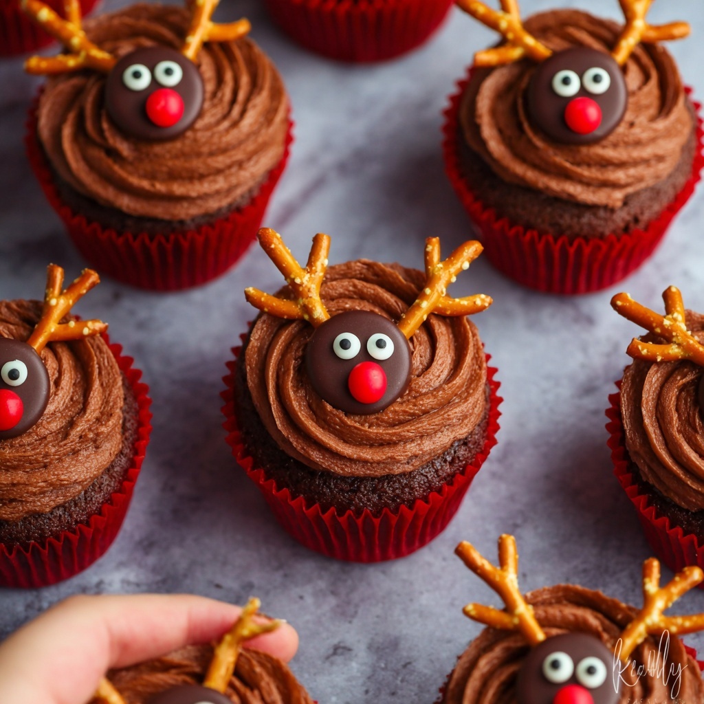 Reindeer Cupcakes Recipe - Recipe Image