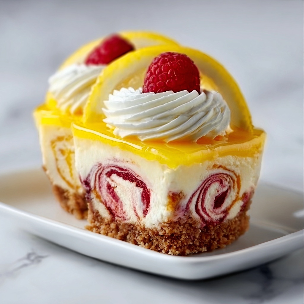 Luscious Lemon Raspberry Swirl Cheesecake Cups Recipe - Recipe Image