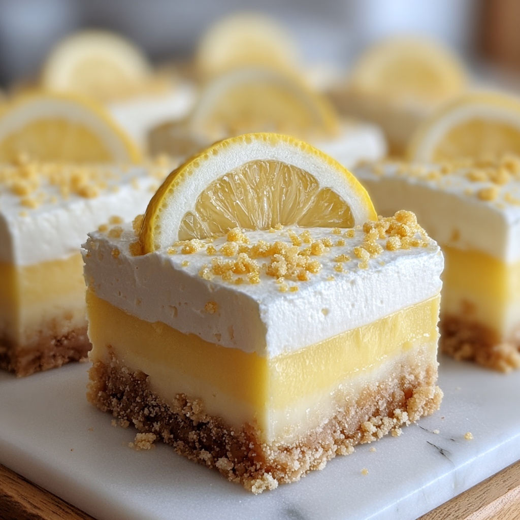 Zesty Lemon Cream Squares Recipe - Recipe Image