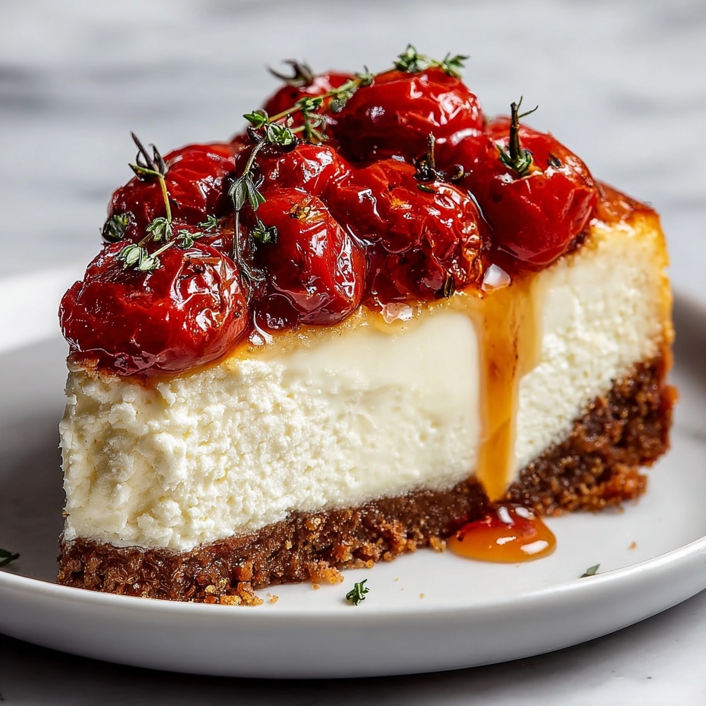 Savory Cheesecake with Roasted Tomato Jam & Parmesan Crust Recipe - Recipe Image