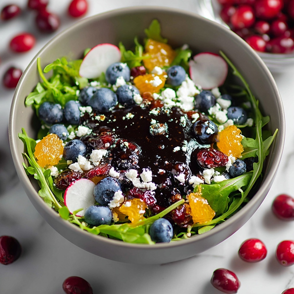 Cranberry Blueberry Salad with Blueberry Balsamic Dressing Recipe - Recipe Image