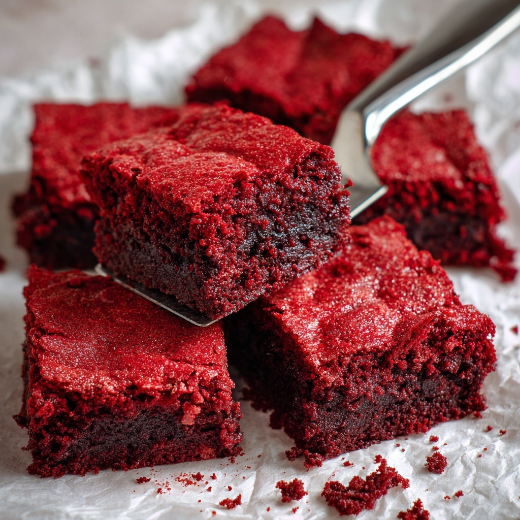 Red Velvet Brownies with Cream Cheese Swirl Recipe - Recipe Image