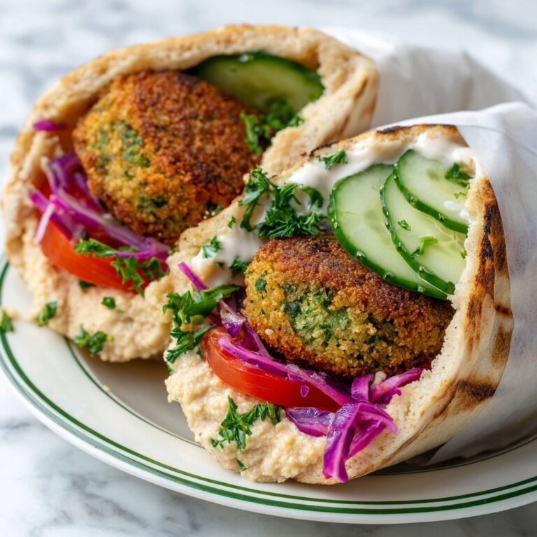Falafel Wrap with Hummus, Fresh Vegetables, and Tahini Dressing Recipe
