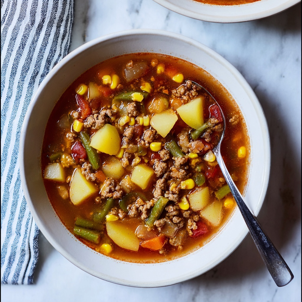 Hearty and Easy Crockpot Cowboy Soup Recipe - Recipe Image