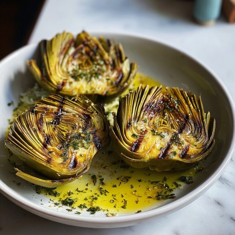 Grilled Artichokes with Garlic Butter Recipe