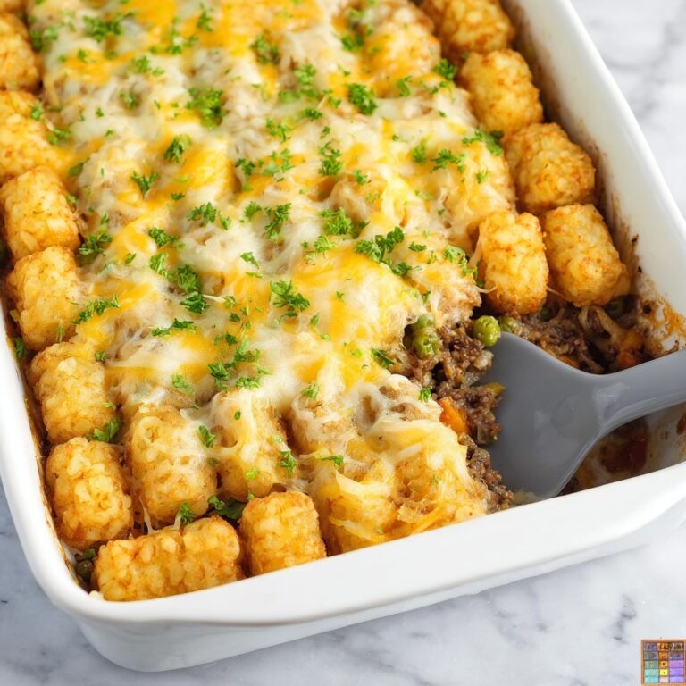 Shepherd’s Pie Tater Tot Casserole Recipe