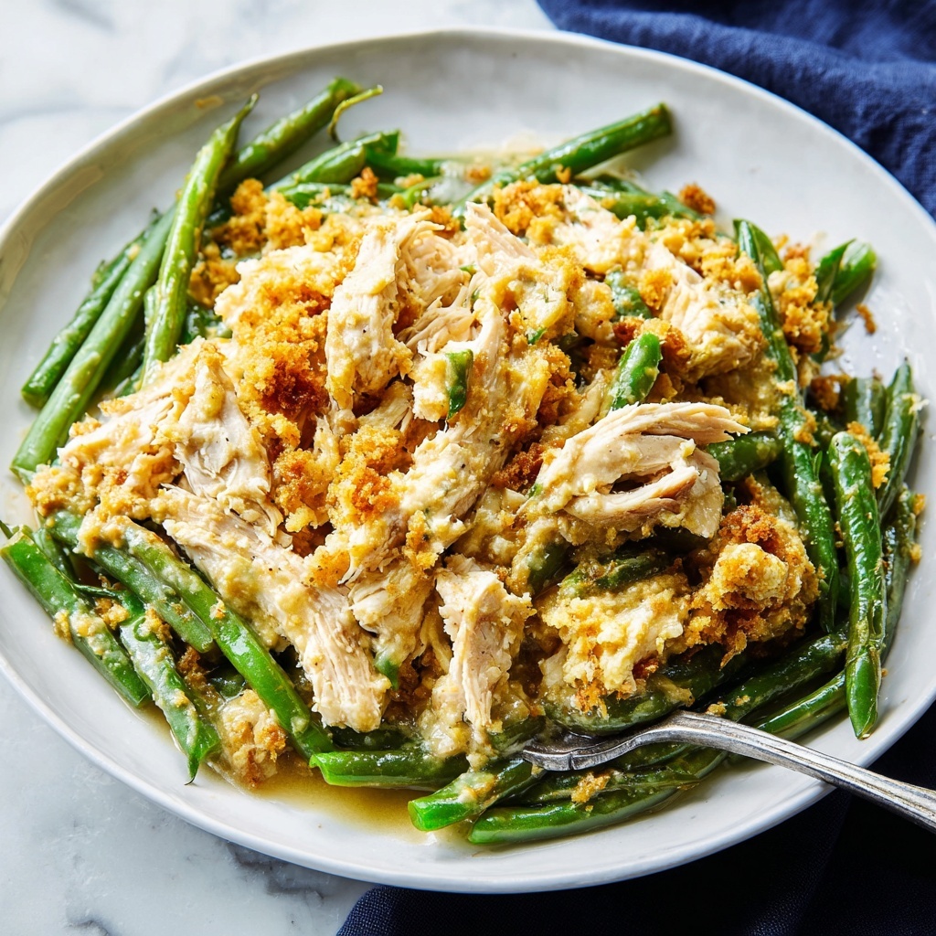 Crock Pot Chicken and Stuffing with Green Beans Recipe - Recipe Image