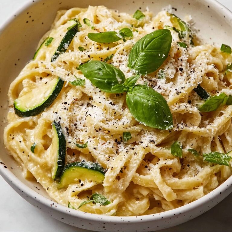 Lemon Basil Zucchini Pasta Alfredo Recipe