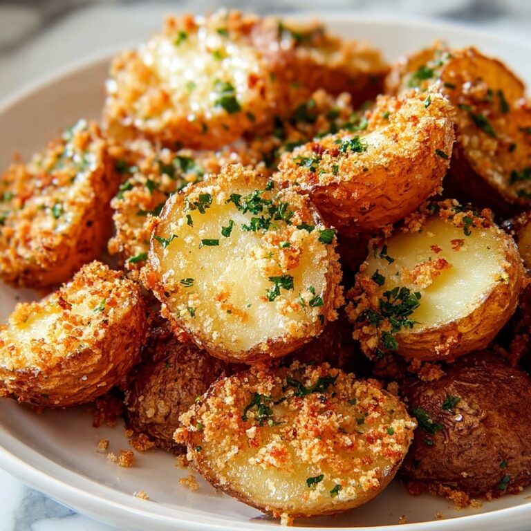 Crispy Garlic Parmesan Crusted Potatoes Recipe