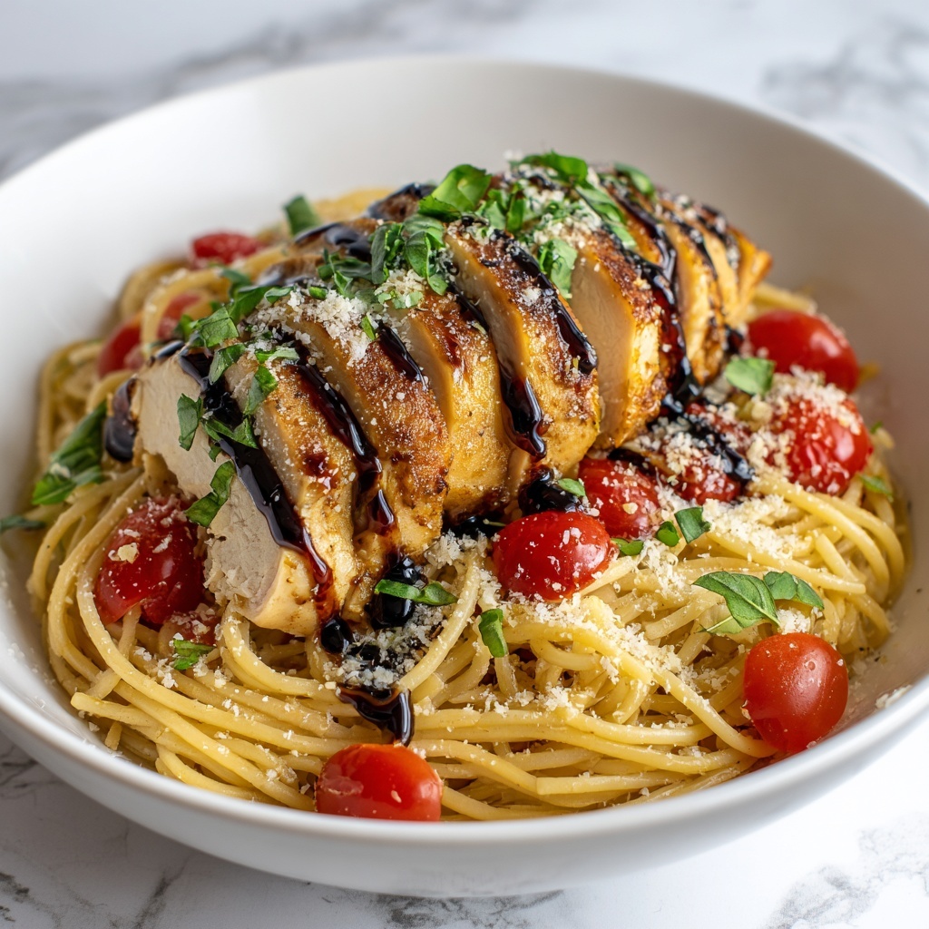 Bruschetta Chicken Pasta Recipe - Recipe Image