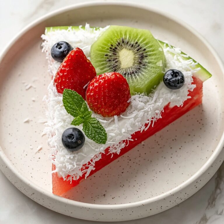 Watermelon Fruit Pizza with Ricotta, Berries, and Fresh Mint Recipe