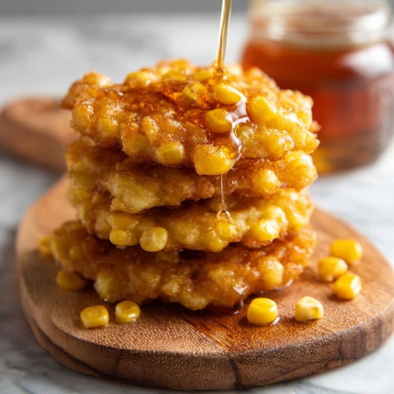 Sweet Corn Fritter Stacks with Honey Butter Recipe